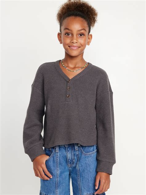 Thermal Henley Tops Old Navy