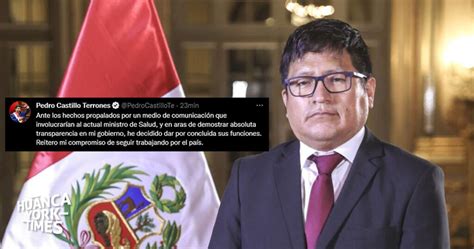 Pedro Castillo Destituye A Ministro De Salud Involucrado En Pitufear