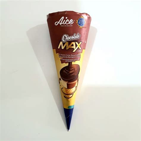 Jual Aice Es Krim Chocolate Max Cone Shopee Indonesia