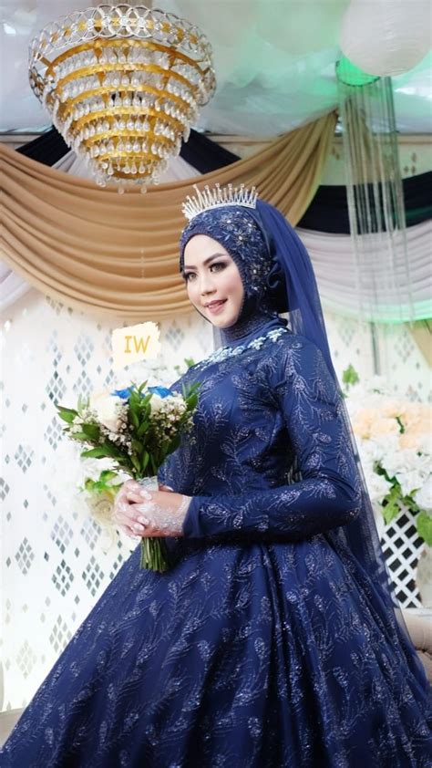 Baju Pengantin Warna Navy Blue Baju Nikah Navy Blue Gaun Resepsi Baju