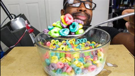 Asmr Eating Fruit Loops Cereal Part Asmr Ty Mukbang Youtube