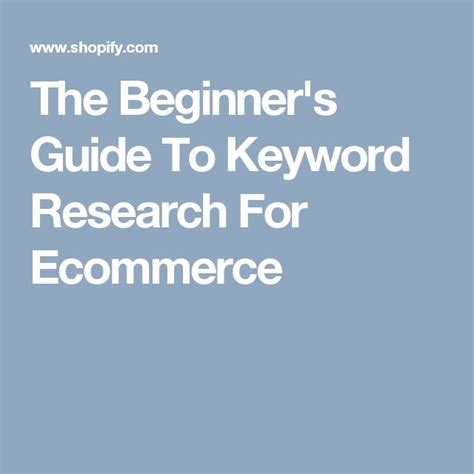 Keyword Research For Ecommerce A Beginner S Guide Influencer