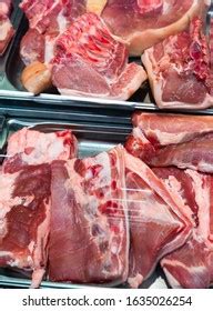 Selection Quality Meat Butcher Shop Butchered Stock Photo