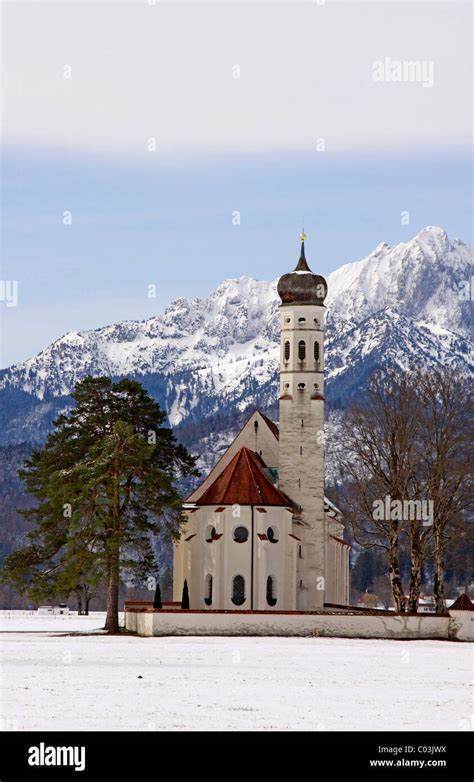 Pilgrimage Church Of St Coloman Schwangau Alps Neuschwanstein