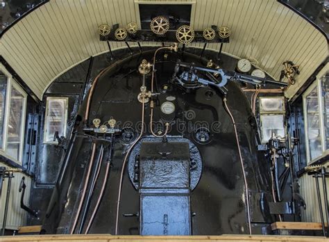 Old Cabin Steam Locomotive Stock Photo Image Of Conduction