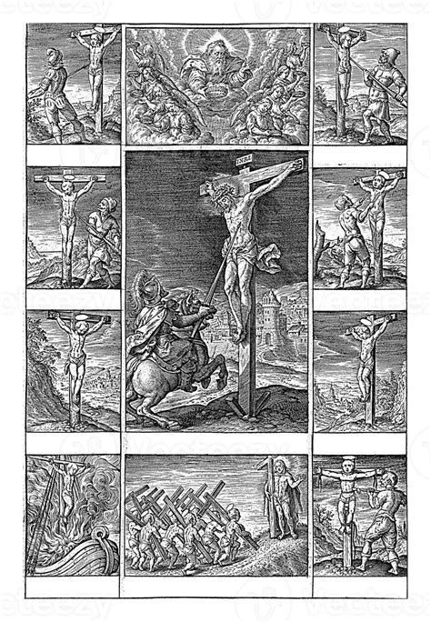 Christ On The Cross And The Lance Bearer Hieronymus Wierix 1597