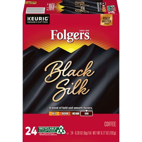 Folgers Black Silk K Cup Pods - Coffee Crazy