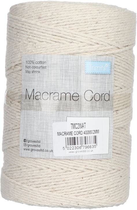 Trimits Makramee Cord Natural Wollplatz De