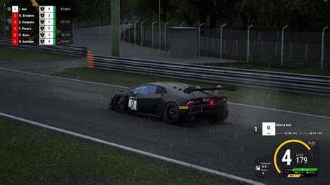 Essai Sous La Pluie Monza Huracan Assetto Corsa Competizione Youtube