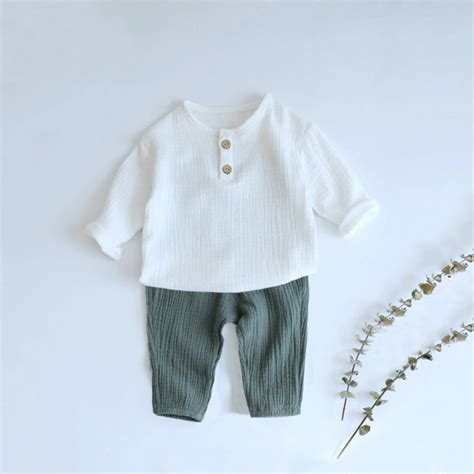 Organic Cotton Baby Clothes Set Baby Long Sleeve Shirt - Etsy