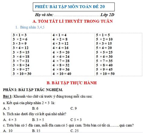 Bài Tập Cuối Tuần Toán Lớp 2 Kết Nối Tri Thức Học Kì 2 Có đáp án