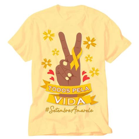 Camiseta Setembro Amarelo Unissex Mes Do Combate Ao Suicidio Vidape