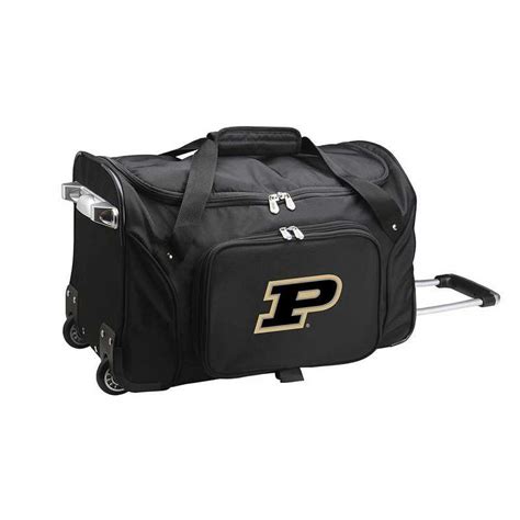 Ncaa Purdue Boilermakers 22 Inch Wheeled Duffel Nylon Bag By Mojo Licensing