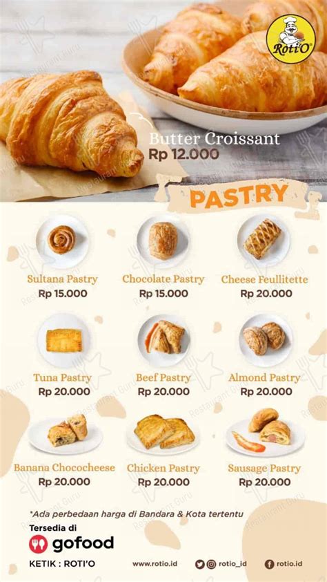 Menu at Roti'O, Bogor, Cibinong City Mall