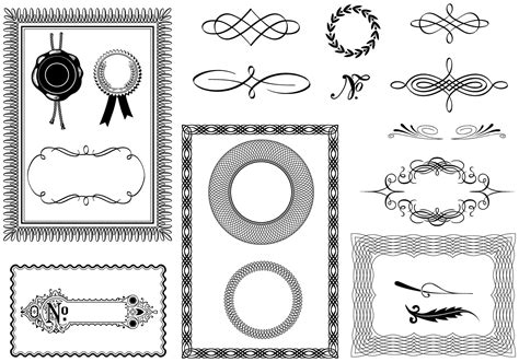 Certificate Brush Elements Pack Free Photoshop Brushes At Brusheezy