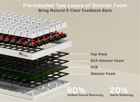 Rk Royal Kludge Rk Wired Rgb Hot Swappable Mechanical Keyboard Keys Tenkeyless Tkl