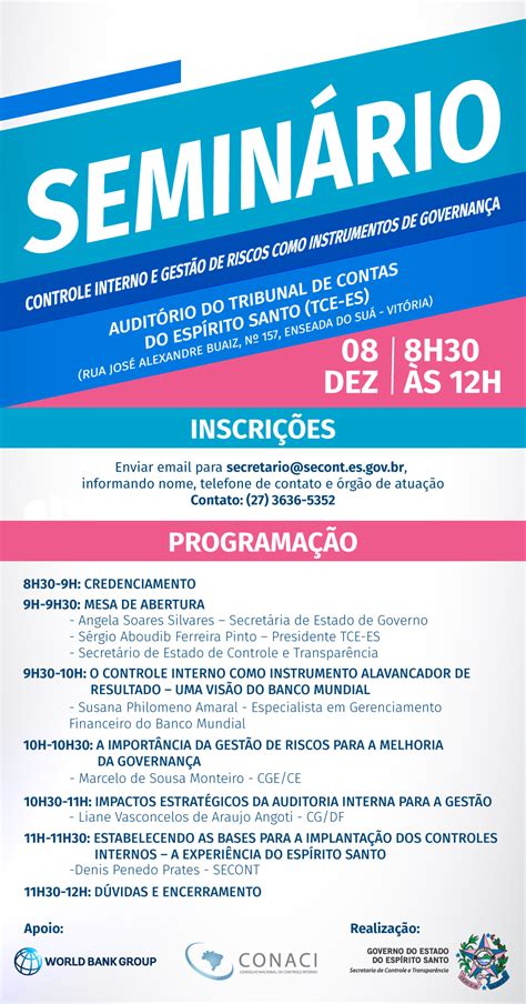 SECONT Seminário Controle Interno e Gestão de Riscos como