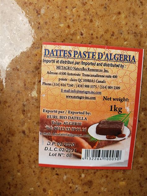 Pate de Datte algérie 1kg