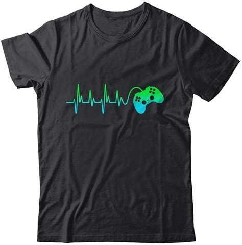 Teesreal Heartbeat Gamer T Video Game Controller Shirt Short Sleeve Tee