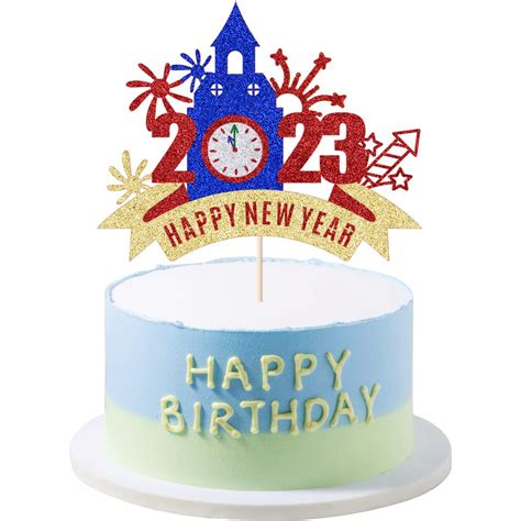 Buy Lveud Happy New Year Cake Topper Glitter Welcome New Year