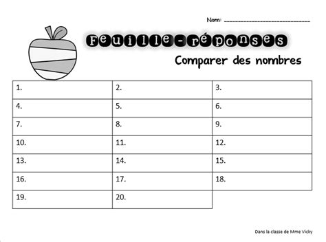 Cartes à tâches comparer des nombres