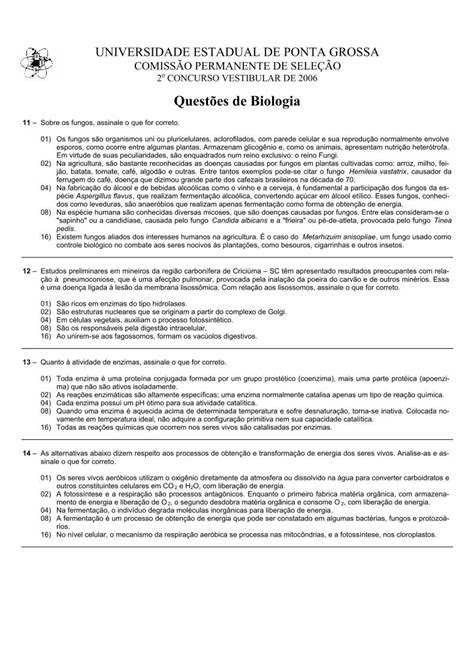 PDF Questões de Biologia tibagi uepg brº 2006 Biologia pdf 17