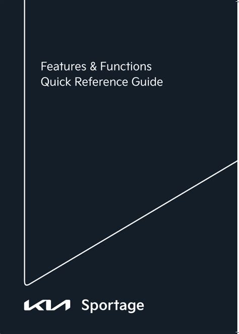 2024 KIA Sportage Features & Functions Guide PDF Manual (12 Pages)