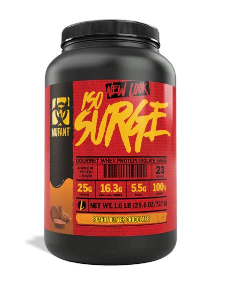 Mutant Iso Surge Whey Protein Isolate Shake Peanut Butter Chocolate —