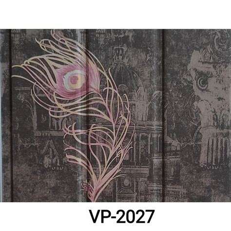 Black Peacock Feather Printed Pvc Wall Panel At Rs Sq Ft Pvc Wall