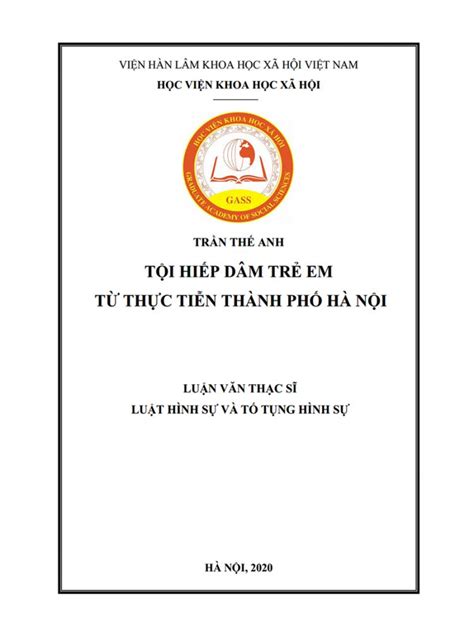 Luận văn 2022 Tội hiếp dâm theo luật Hình sự Việt Nam ThS Huỳnh