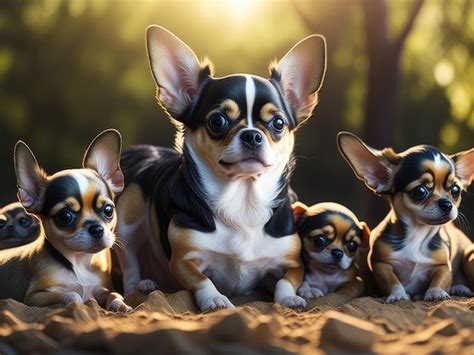 Premium AI Image | A chihuahua with newborn puppies ai generative