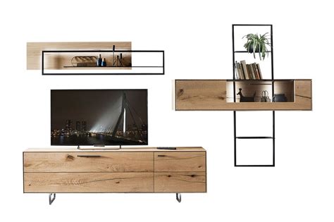 Wöstmann Wohnwand 0002 WM 1880 in Wildeiche Balkeneiche Möbel Letz