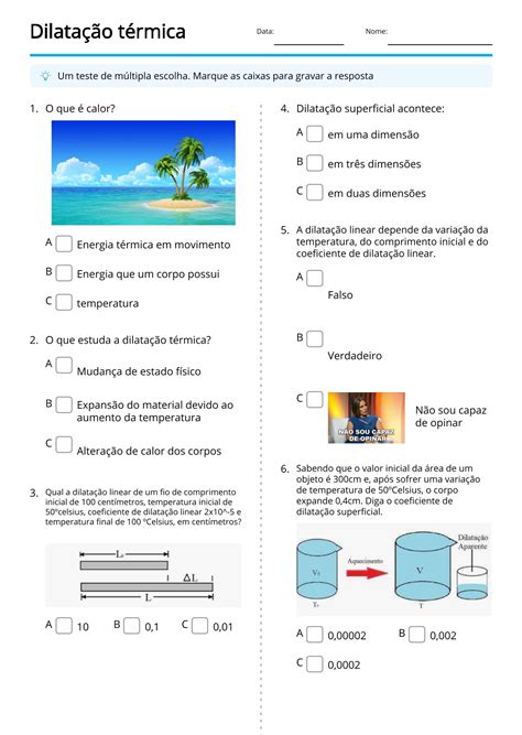 Questões Sobre Dilatação Térmica