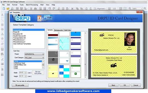 ID Cards Maker Software 8.3.1.0 - Best visitor identity badge creator program