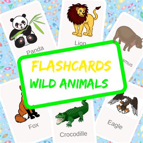 Wild Animals Flashcards - English4Good - Vocabulary Time