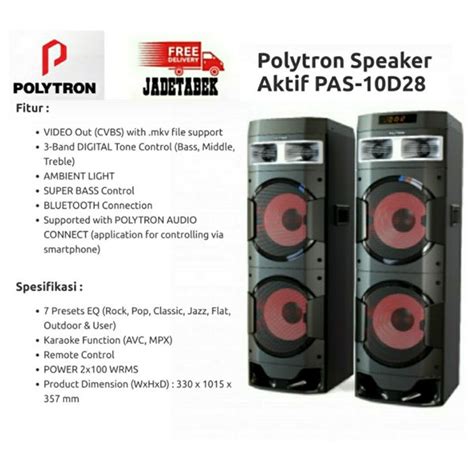 Jual Speaker Aktif Polytron Pas 10d28 With Video Out Bluetooth Usb