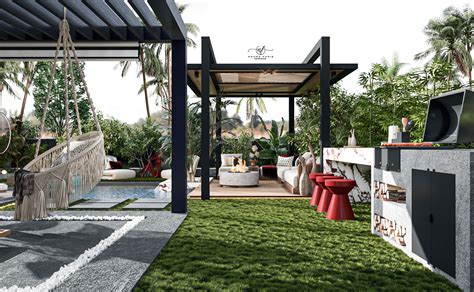 Modern Villa Landscape on Behance