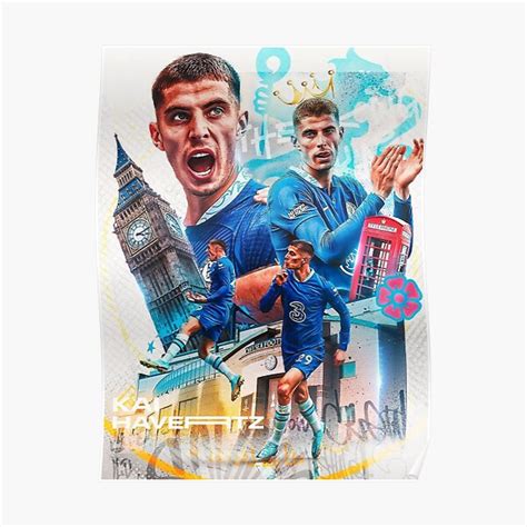 Kai Havertz Celebration Poster For Sale By Baptise Hayden Redbubble