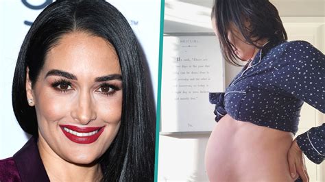 Pregnant Nikki Bella Celebrates Being Weeks With Baby Bump Video