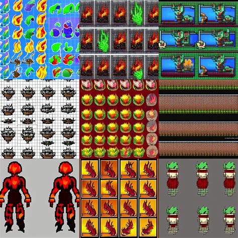 Sprite Sheet For Fire Stable Diffusion