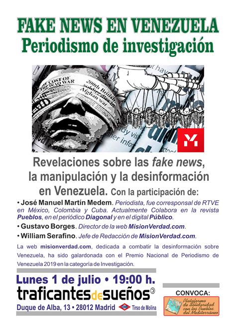 Fake news en Venezuela Periodismo de investigación Traficantes de