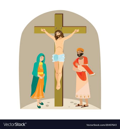 Holy Week Good Friday Crucifixion Of Jesus Vector Image