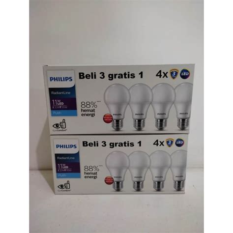 Jual Philips Radiantline Multipack Ledbulb W W W W K Pack