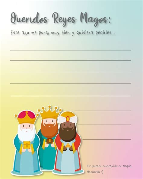 Carta Para Los Reyes Magos Cartas Reyes Magos Reyes Magos Rey Mago