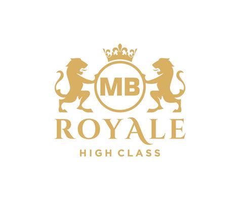 Golden Letter MB Template Logo Luxury Gold Letter With Crown Monogram