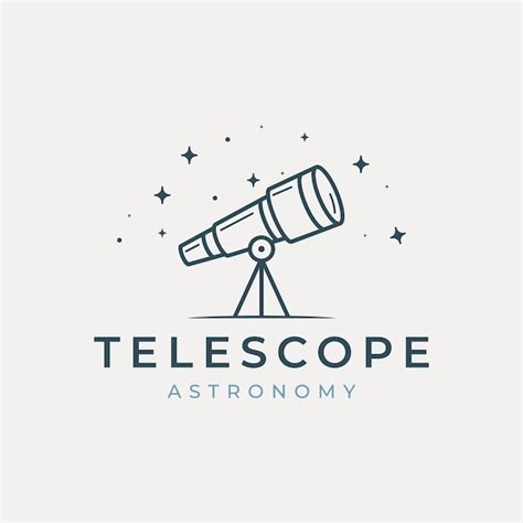 Le Logo Du T Lescope L Art De La Ligne Vectorielle Avec Des