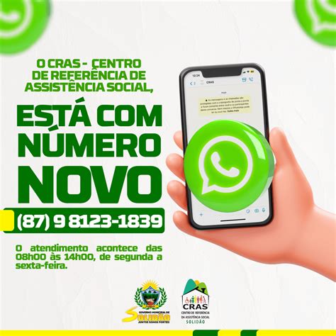 Numero Do Cras - Novo Canal de Contato: CRAS de Solidão lança WhatsApp para Orientações ...