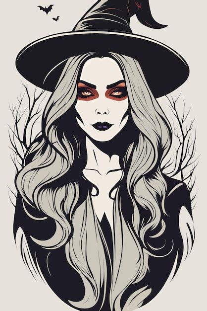 Premium Vector Halloween Witch Vector Art Illustration