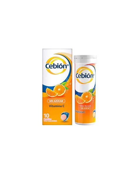 Cebion Vitamina C Sabor Naranja Sin Az Car X Comprimidos Efervescentes