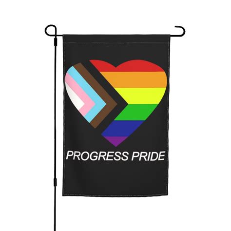 Progress Pride Flag Rainbow Gay Lesbian Transgender Bisexual Lgbtq Garden Flags 12x18 Inch